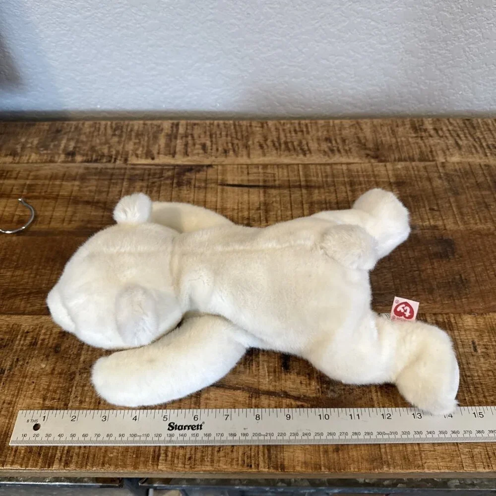 TY Beanie Buddy - Chilly the White Polar Bear Stuffed Animal Vintage 1998, ~14”